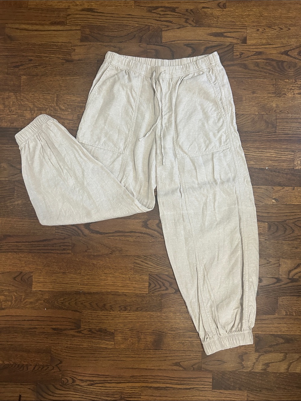 Old Navy Mid Rise Linen Blend Utility Pant
